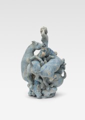 Group of Horses with Woman · 2025 · stoneware · 40 x 30 x 30 cm · photo: Trevor Lloyd