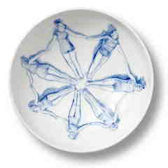 untitled (bowl) · 2006 · ceramics · underglaze painting · Ø 23.5 x H 8 cm