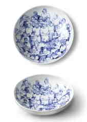 Untitled (bowl) · 2006 · underglaze painting · Ø 31 x H 8.5 cm