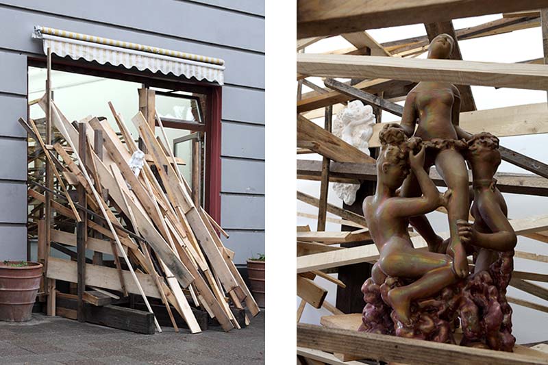 Sturm und Bedrängnis · Caro Suerkemper und Matthäus Thoma · Installation in der Galerie Gilla Lörcher · Berlin 2013 · (photos: Cordia Schlegelmilch)